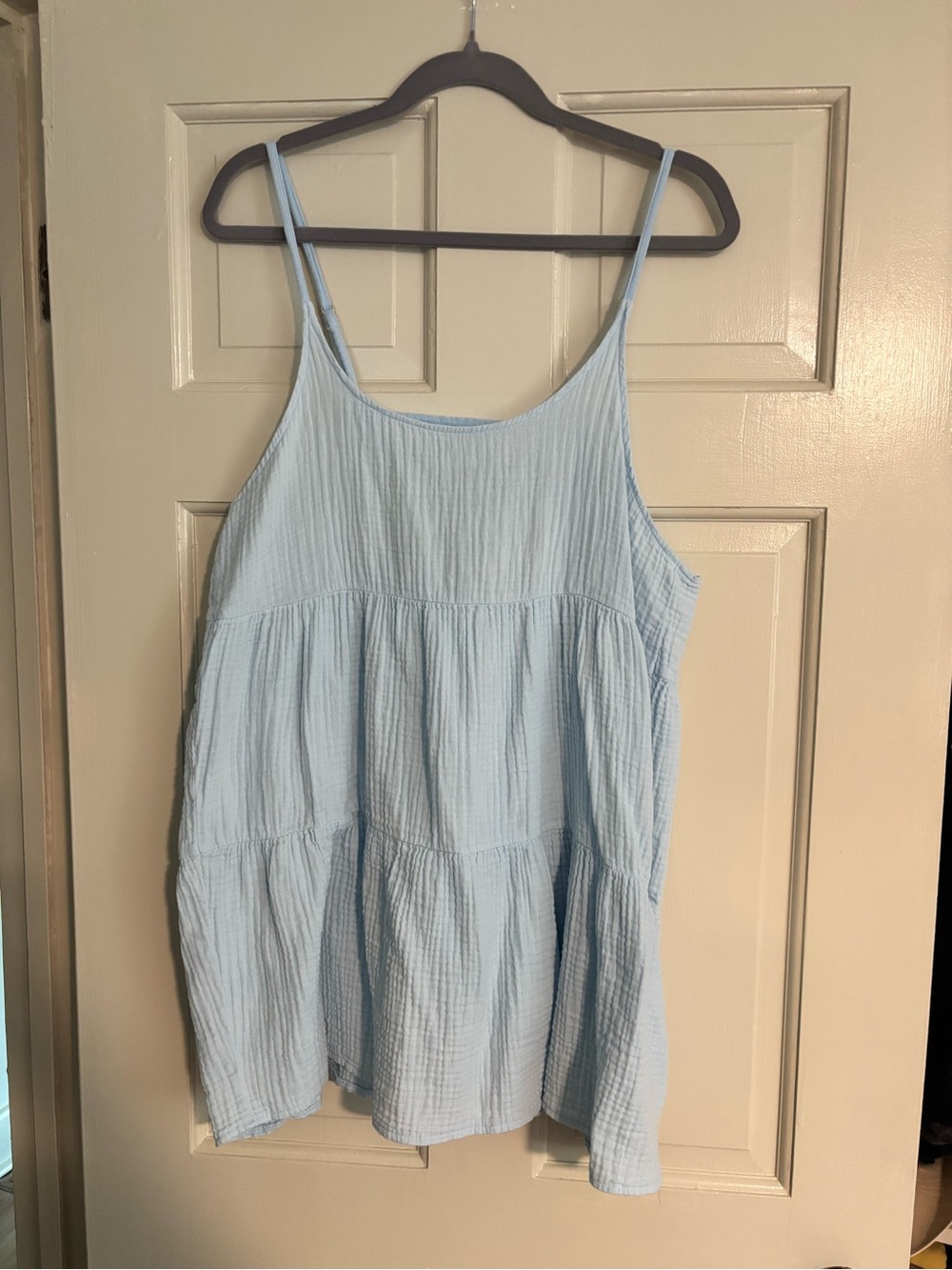 wild fable Light Blue Tiered Spaghetti Strap Swim Coverup